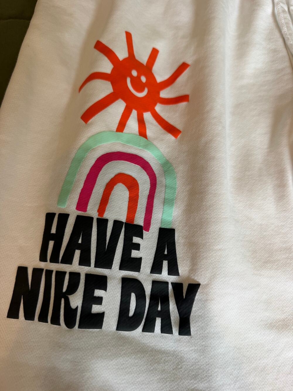 Nike Sweatpants Jogger Pants Sweats Have a Nike Day White Mens Size XL Pockets